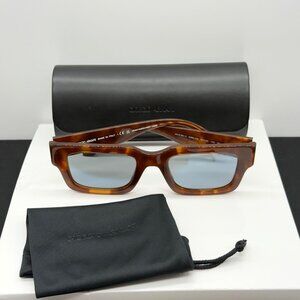 Georgio Armani Sunglasses AR8184-U 5988/02 Red Havanna Square Frames Blue Lenses